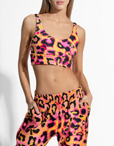 FUCSIA CHEETAH TOP