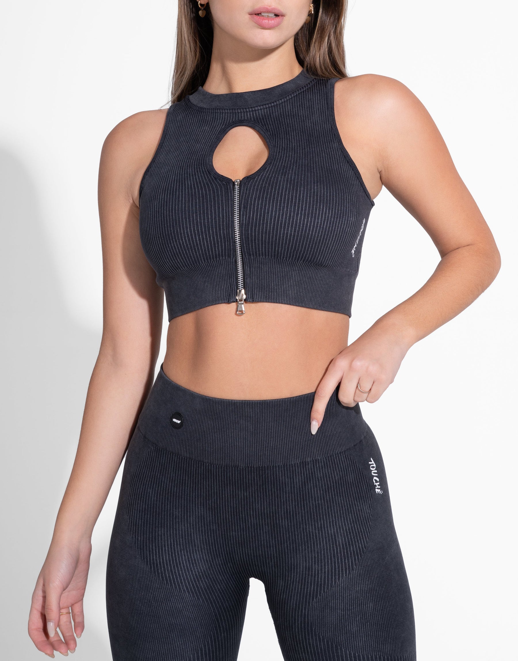 BOOHOO BLACK TOP SEAMLESS