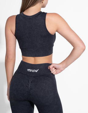 BOOHOO BLACK TOP SEAMLESS