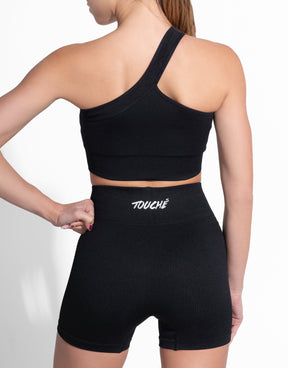 HIGH WAIST BLACK TOP SEAMLESS